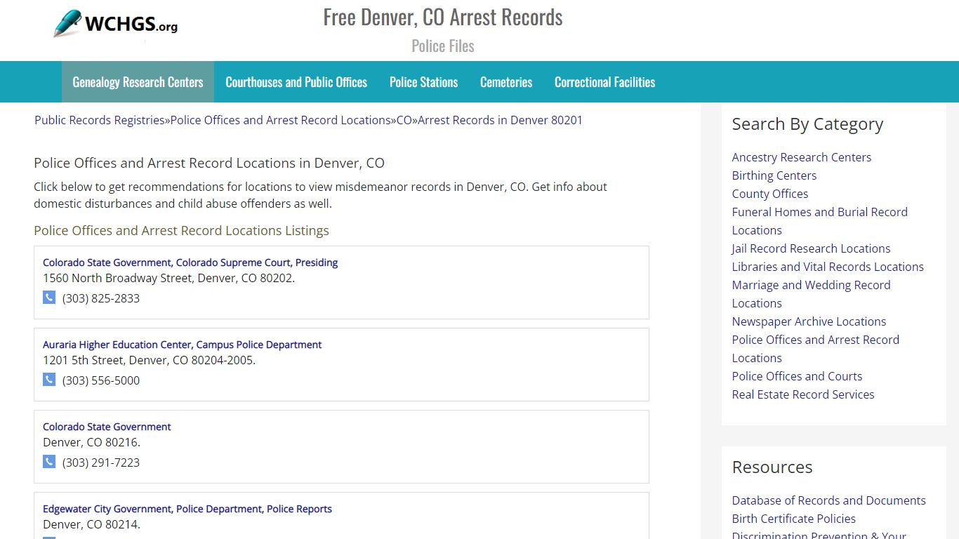 Free Denver, CO Arrest Records - Police Files